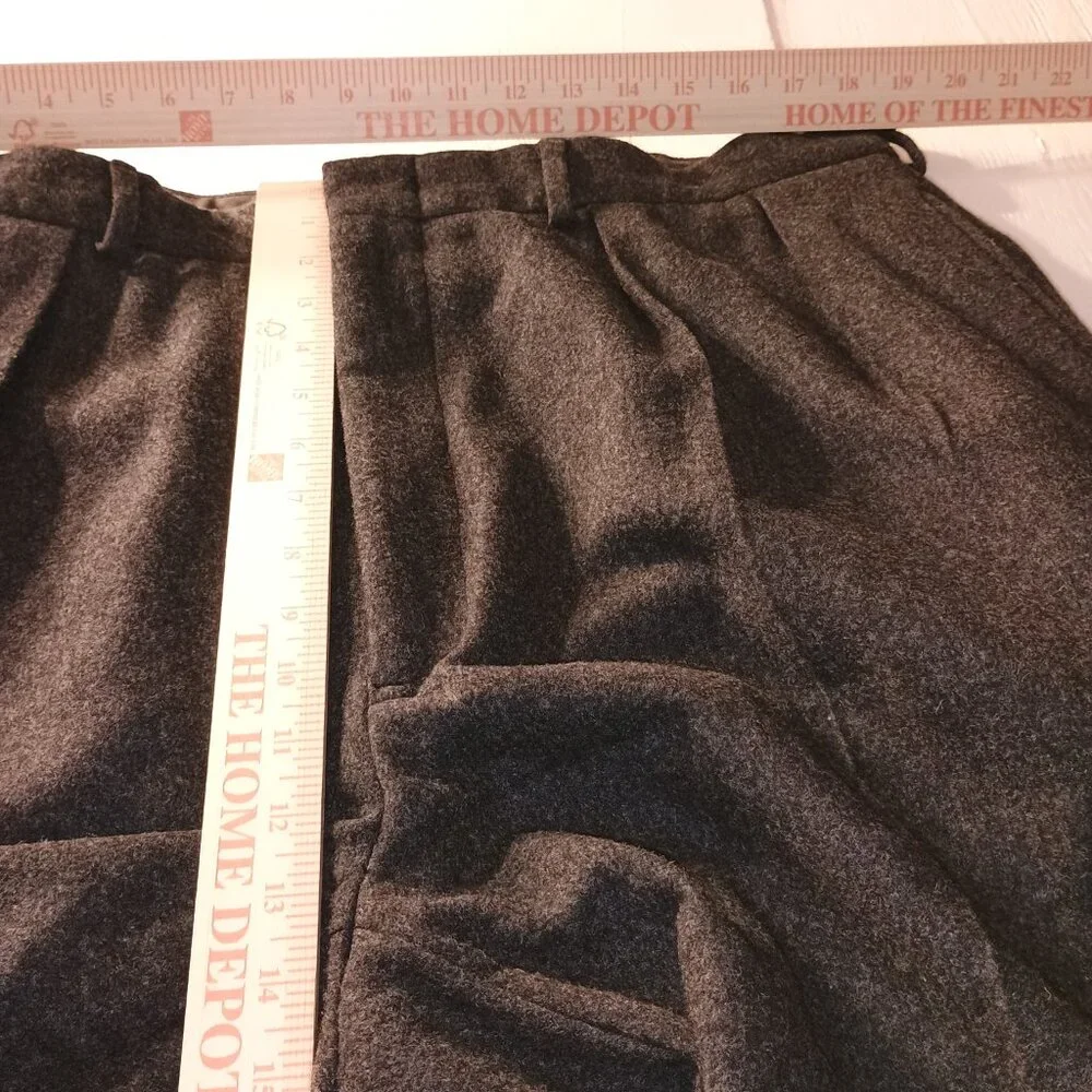 NWOT POLO RALPH LAUREN 40 X 30 100% Heavy Wool Flannel Tweed Trousers Pants Luxu - Picture 7 of 8